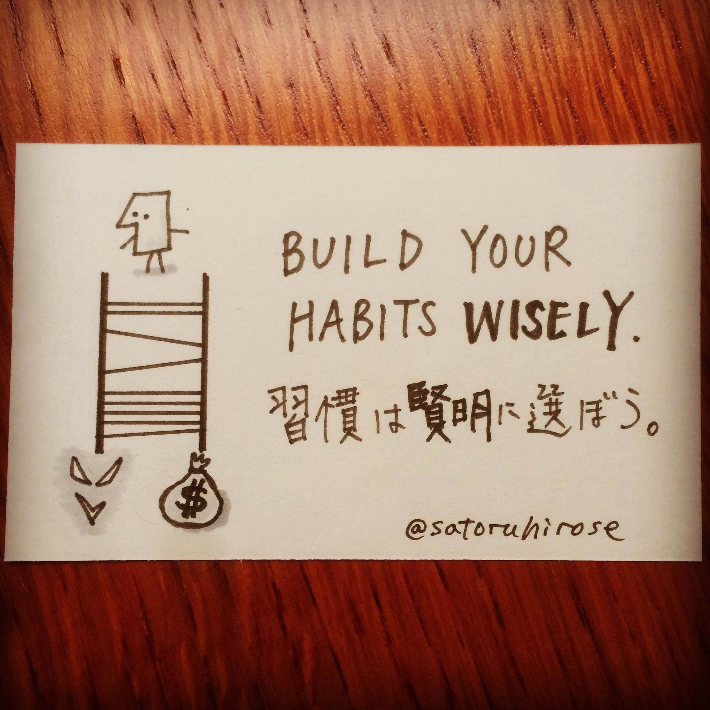 Build your habit wisely.
