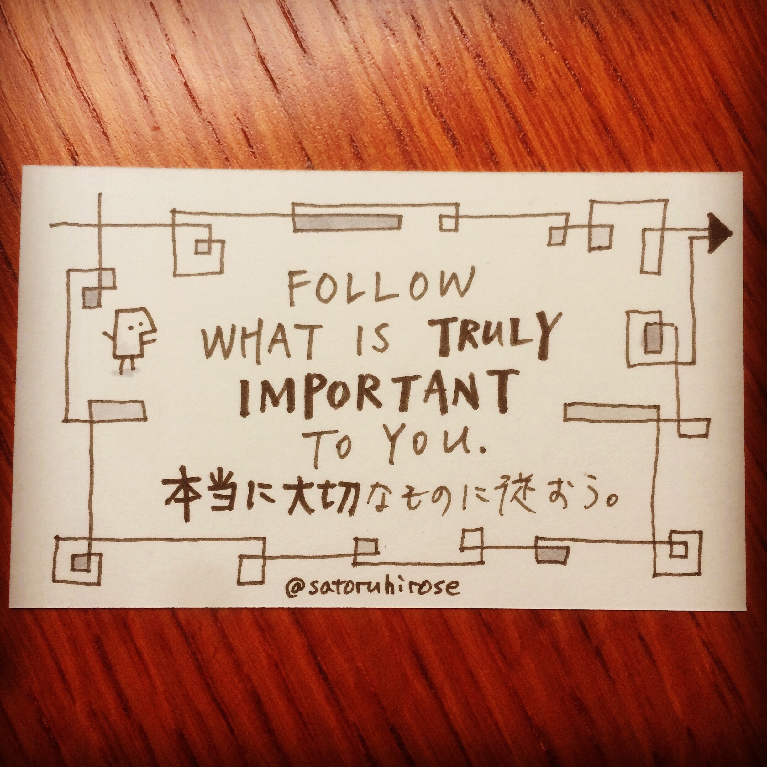 Follow what is truly important to you.