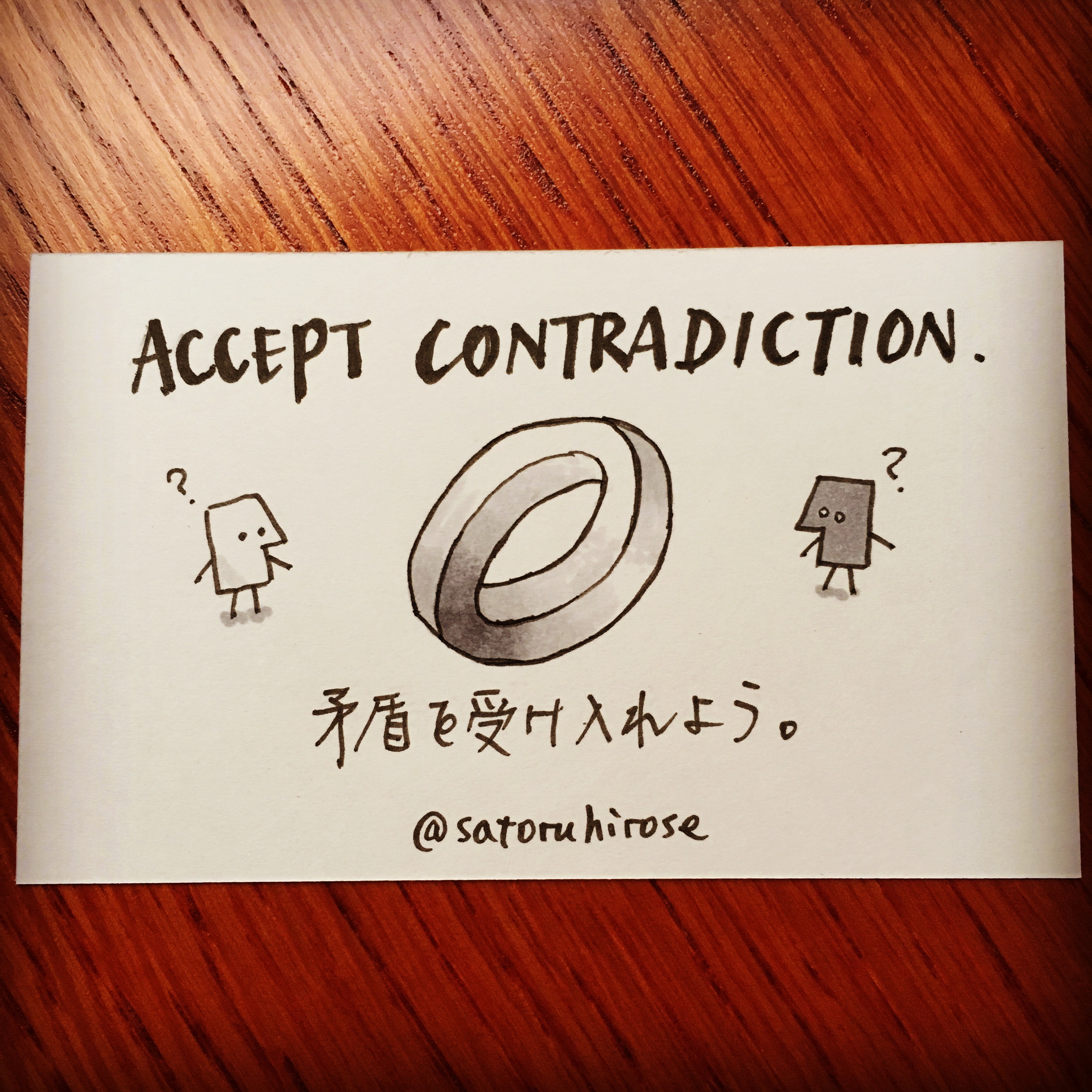 Accept contradiction.