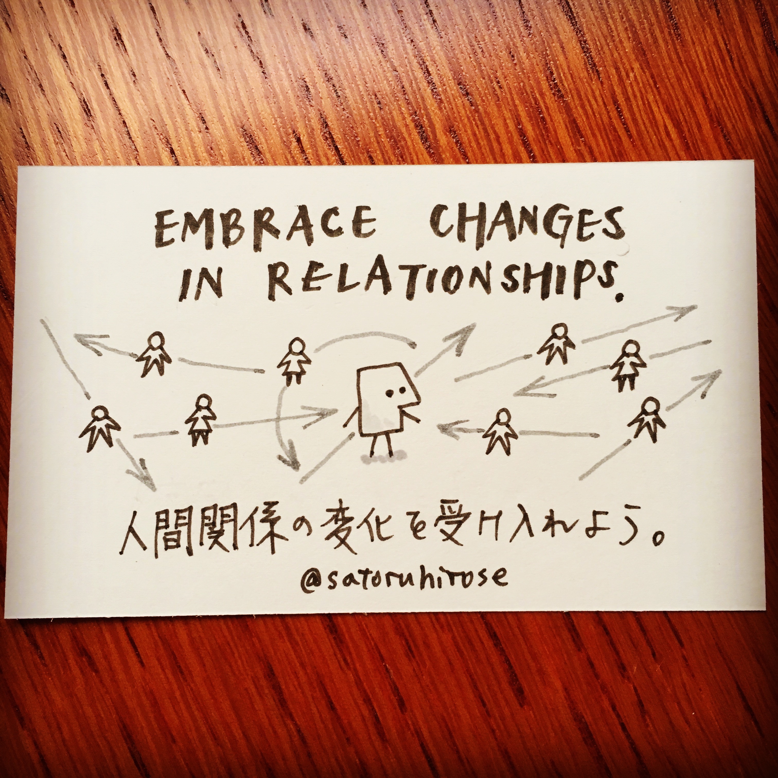 Embrace changes in relationships.