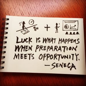 Luck is what happens when preparation meets opportunity. - Seneca