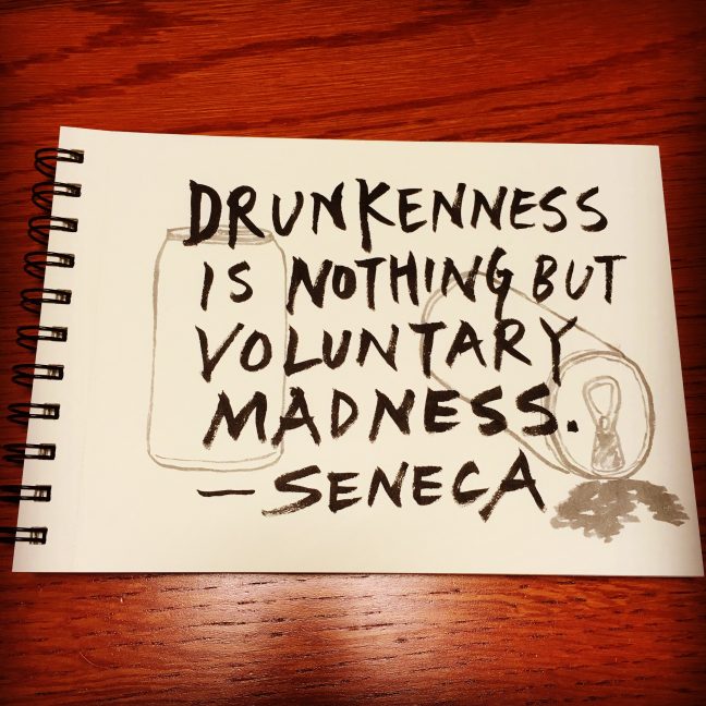 Drunkenness is nothing but voluntary madness. - Seneca