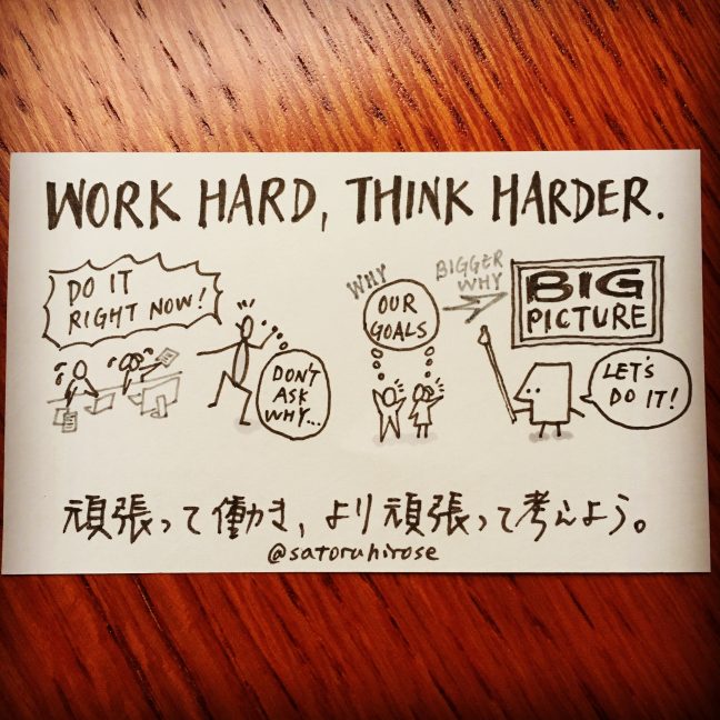 Work hard, think harder.