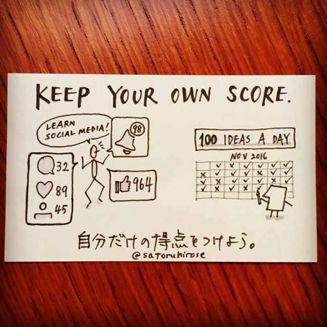 Keep your own score.