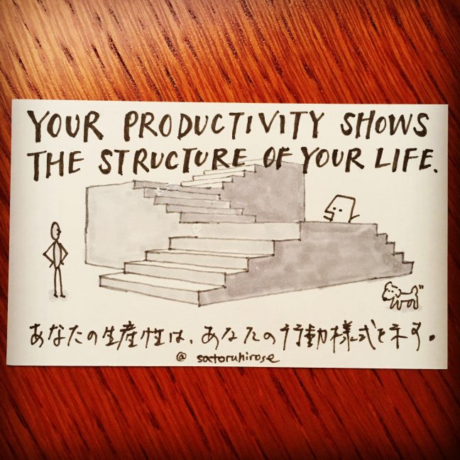 Your productivity shows the structure of your life.