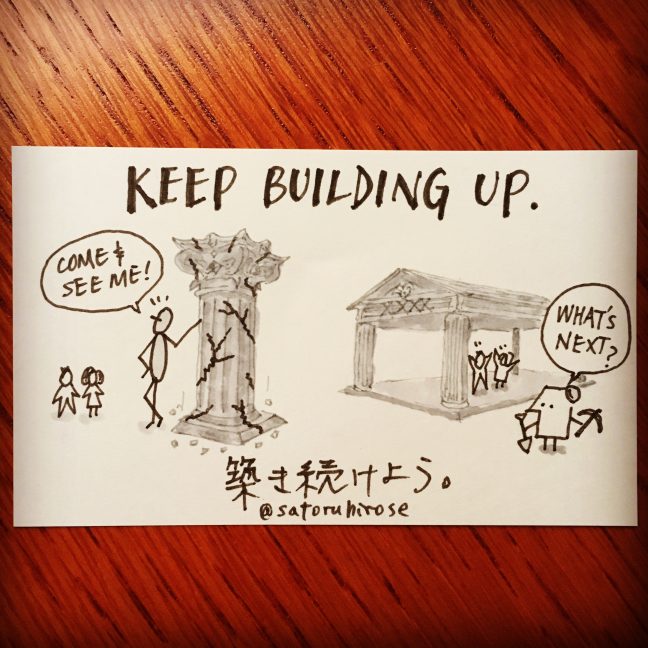 Keep building up.
