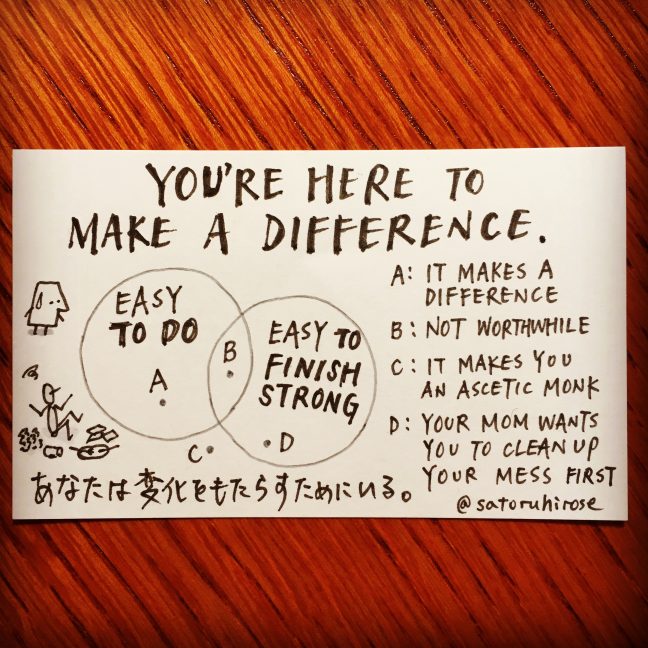 You're here to make a difference.