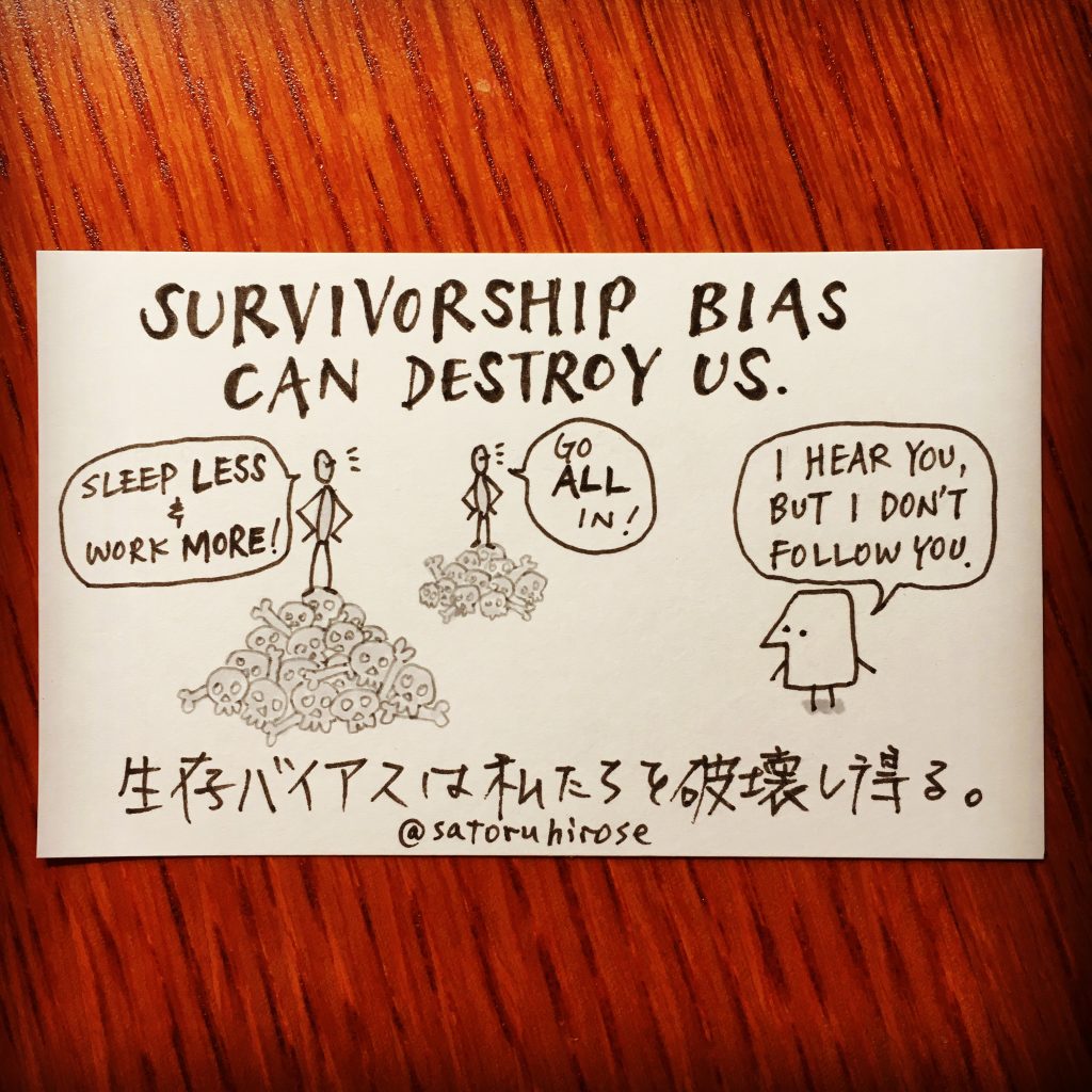 Doodle Card #250 – Survivorship Bias Can Destroy Us – Doodle Unlimited