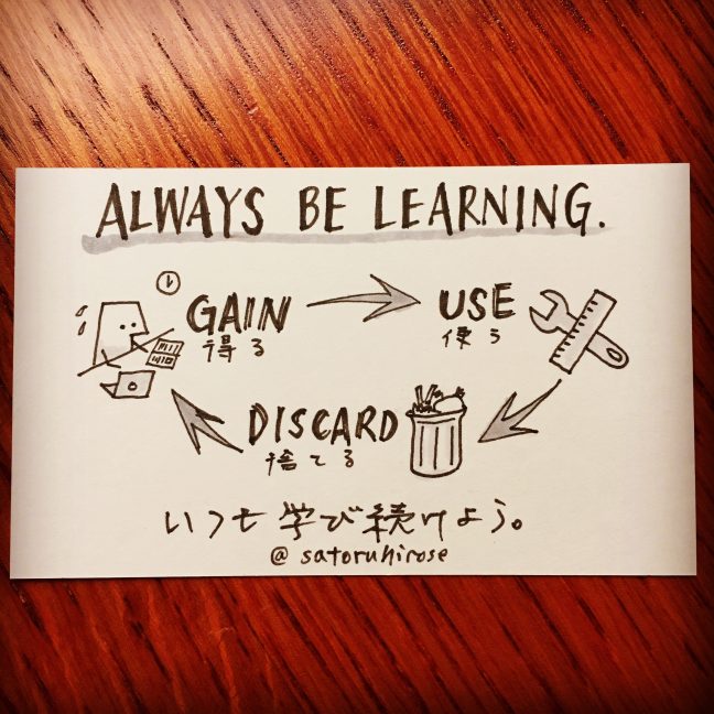 Always be learning.