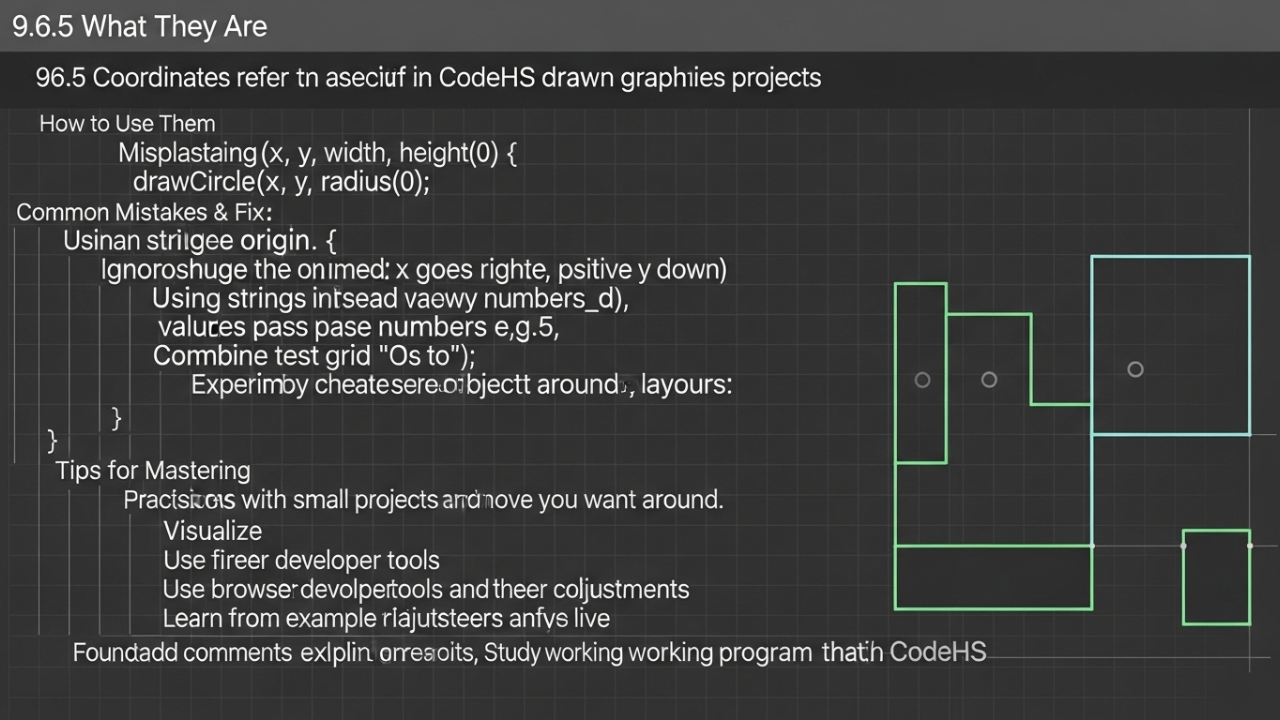 9.6.5 Coordinates Codehs in Javascript A Clear Guide
