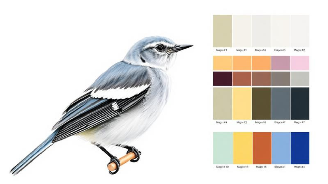 Mockingbird Drawing Color: Easy Step-by-Step Tutorial