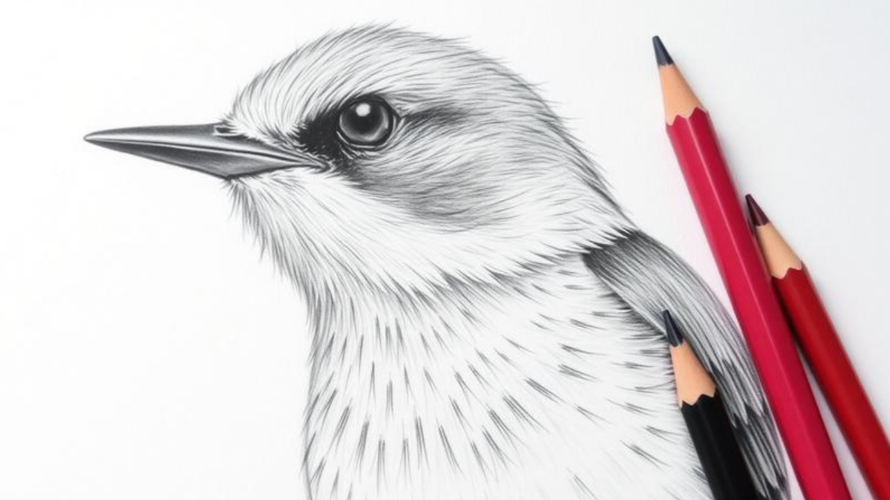 Mockingbird Drawing Pencil: Easy Step-by-Step Tutorial