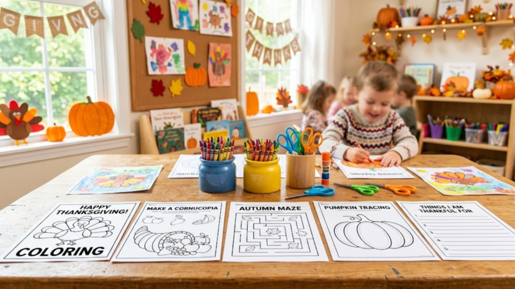 Thanksgiving Worksheets Coloring