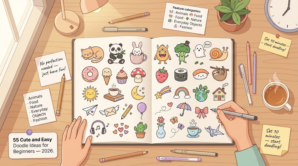 55 Cute and Easy Doodles Ideas for Beginners